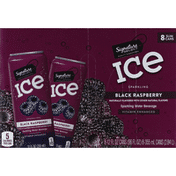 Signature Select Sparkling Water Beverage, Black Raspberry, 8 Pack