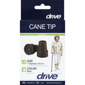 Drive Cane Tip, Black, 1 Inch Diameter