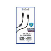 Zgear MFi Lightning/C Fast Charge Braided Cable with EnduraTech, 6ft