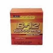 Now B-12 10,000 Mcg Energy Boost Dietary Supplement Shots, Mixed Berry