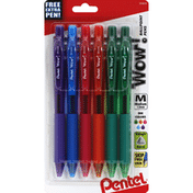 Pentel Ballpoint Pens, Medium (1.0 mm), Assorted Colors