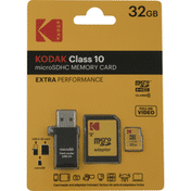 Kodak Memory Card, Class 10, MicroSDHC, 32GB