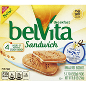 belVita Breakfast Biscuits, Sandwich, Vanilla Yogurt Creme