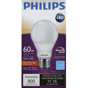 Philips Light Bulb, LED, Soft White Light, 9.5 Watts