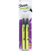 Sharpie Highlighters, Stick, Clear View, Yellow