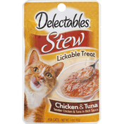 Delectables Lickable Treat, Stew, Chicken & Tuna