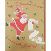 Caspari Greeting Cards with Envelopes, Merry Christmas to All and to All a Good Night