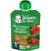 Gerber Organic for Baby Apple Zucchini Spinach Strawberry Baby Food