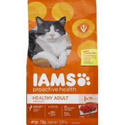 IAMS Cat Nutrition, Premium, Healthy Adult, Original, with Tuna, 1+ Years