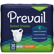 Prevail Incontinence Belted Shields, Extra Absorbency, One Size