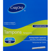 CareOne Tampons, Cardboard, Super