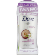 Dove Anti-Perspirant/Deodorant, Rebalance, Plum & Sakura Blossom Scent, Twin Pack