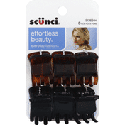 Scunci Jaw Clips, Assorted