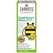 Zarbee's Naturals Children's Cough Syrup + Mucus with Dark Honey, Grape