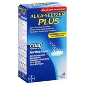 Alka-Seltzer Cold Formula, Effervescent Tablets, Sparkling Original