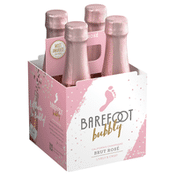 Barefoot Brut Rose Champagne Sparkling Wine 4 Single Serve Bottles