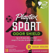 Playtex Tampons, Plastic, Regular, Unscented, Odor Shield