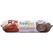 Freshpet Cat Food, Grain Free, Chicken & Beef Recipe, Gourmet Pate