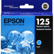 Epson Ink Cartridge, Standard-Capacity, Cyan 125, T125220