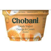 Chobani Yogurt, Orange & Cream, Greek, Blended