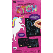 Mello Smello Cards & Styluses, Rainbow Metallic Etch, Valentines, Unicorn