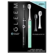 Gleem Electric Toothbrush Twin Pack, Mint & Black