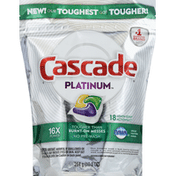 Cascade Platinum Dishwasher Detergent ActionPacs, Lemon