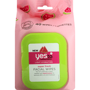 Yes To Facial Wipes, Light Hydration, Super Fresh, Watermelon