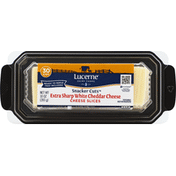 Lucerne Cheese Slices, Extra Sharp White Cheddar