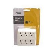 Prima White PB801011 6 Outlet Power Tap