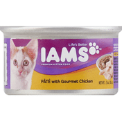 IAMS Kitten Food, Premium, Pate with Gourmet Chicken