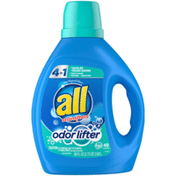 all Laundry Detergent Liquid, Odor Lifter, 49 Loads