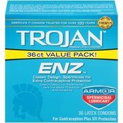 Trojan Enz Armor Spermicidal Lubricated Condoms -  Count