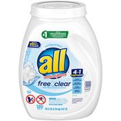 all Mighty Pacs Laundry Detergent, Free Clear for Sensitive Skin