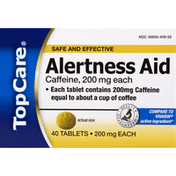 TopCare Alertness Aid, Caffeine, 200 mg, Tablets