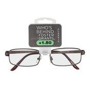 Foster Grants Non-Prescription Glasses Classic +1.50 Axton BRN