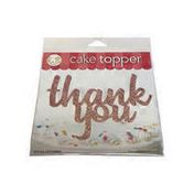 Lower Case Thank You Card Halo Cake Toppers