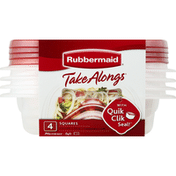 Rubbermaid Containers + Lids, Square, 23 Ounce