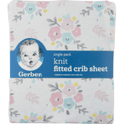 Gerber Fitted Crib Sheet, Knit, Single Pack