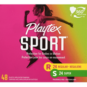 Playtex Tampons, Regular/Super, Fragrance Free