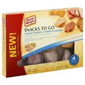 Oscar Mayer Snack Packs with Crackers, 2 Ham & Cheddar + 2 Turkey & Cheddar
