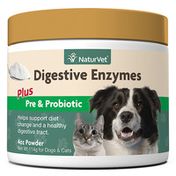 NaturVet Digestive Enzymes Plus Probiotic Powder