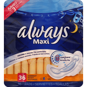 Always Pads Size 4 Overnight Absorbency Unscented With Wings