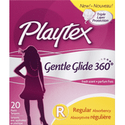 Playtex Tampons, Plastic, Regular Absorbency, Fresh Scent Deodorant