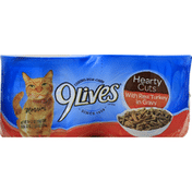 9 Lives Cat Food, with Real Turkey in Gravy, Hearty Cuts