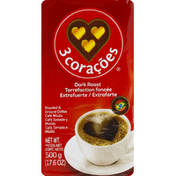 3 Coracoes Coffee, Roasted & Ground, Dark Roast