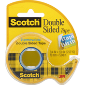 Scotch Tape, Double Sided, Removable, 3/4 Inch
