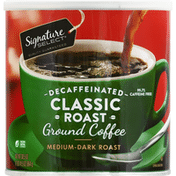 Signature Select Coffee, Ground, Medium-Dark Roast, Classic Roast, Decaffeinated