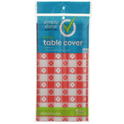 Simply Done Plastic Table Cover, Red Gingham