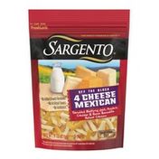 Sargento® Shredded Four Cheese Mexican Natural Cheese, Traditional Cut